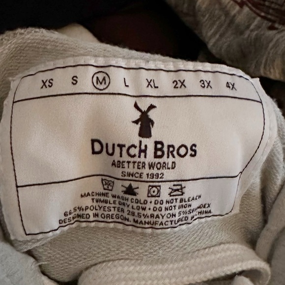 Dutch Bros Unisex Grey Lightweight Sweatshirt SMALL + MEDIUM + XL Windmill DB 92 - Picture 8 of 14